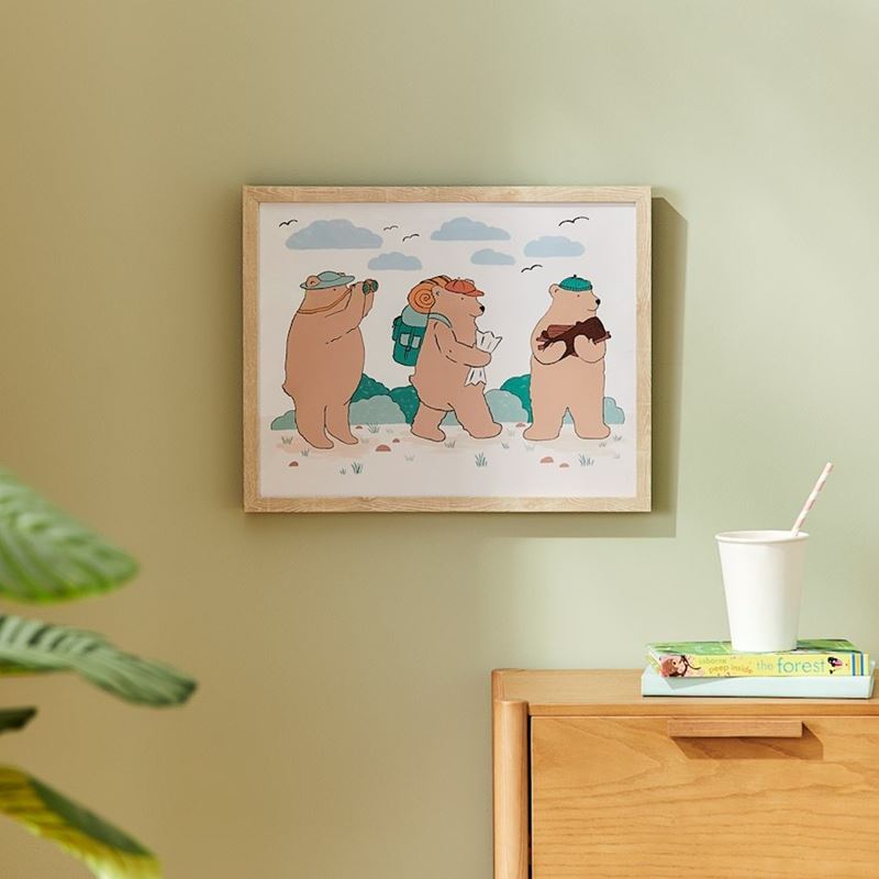 Adairs Kids - Camping Bears Wall Art | Kids Wall Art & Mirrors | Adairs