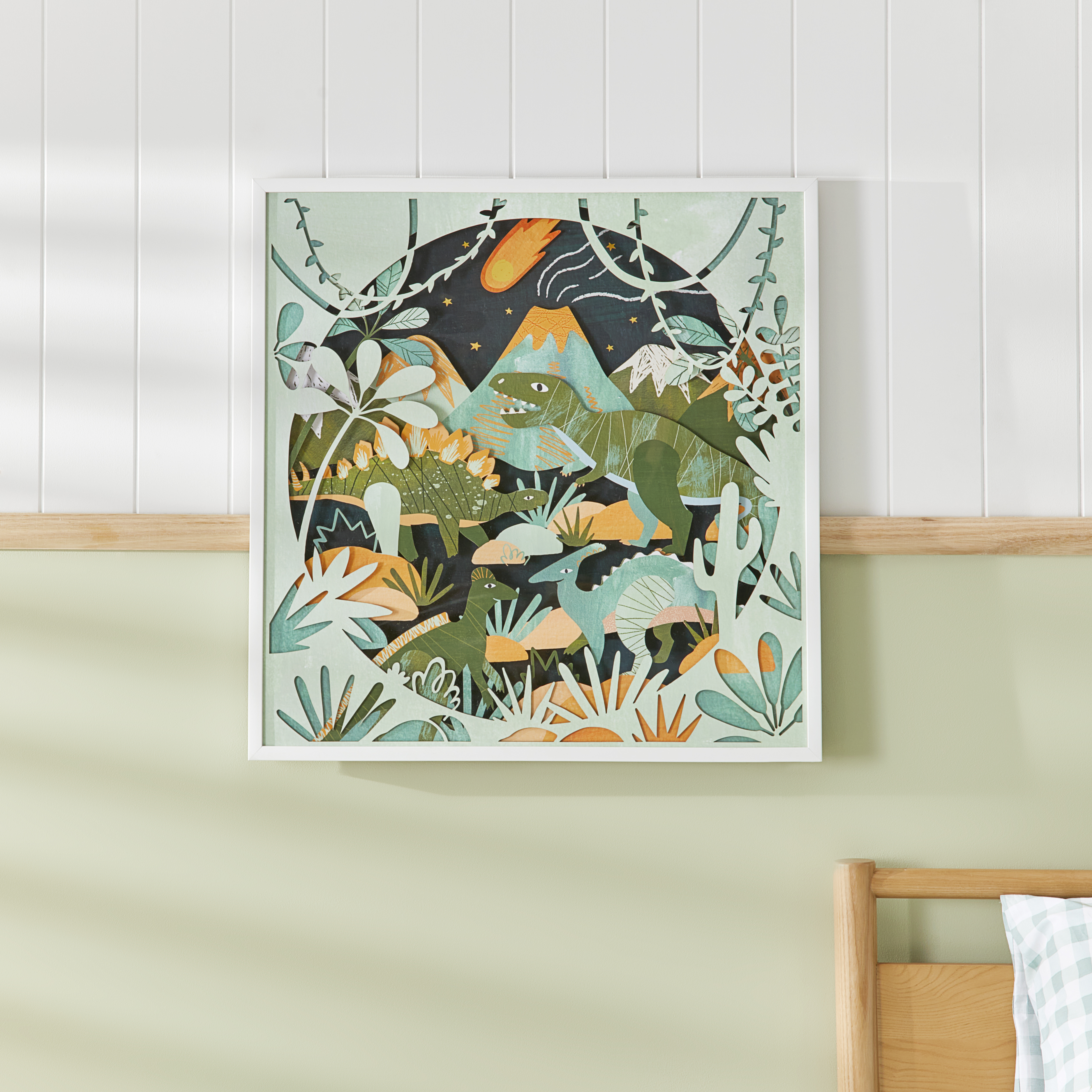 Adairs Kids Dino Safari Wall Art Adairs