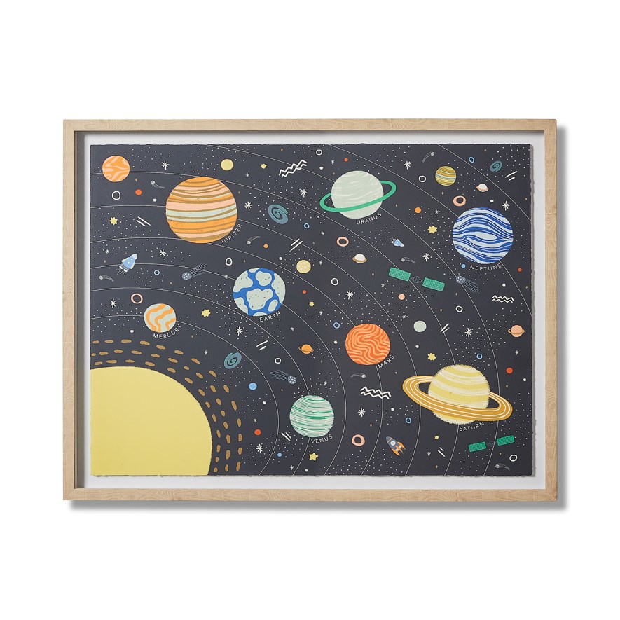 Space wall best sale art kids