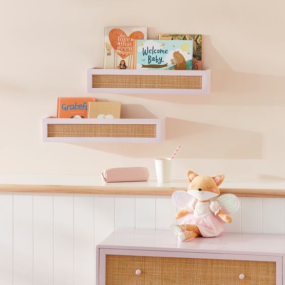 Junior Bedroom Pink Wall Bookshelf