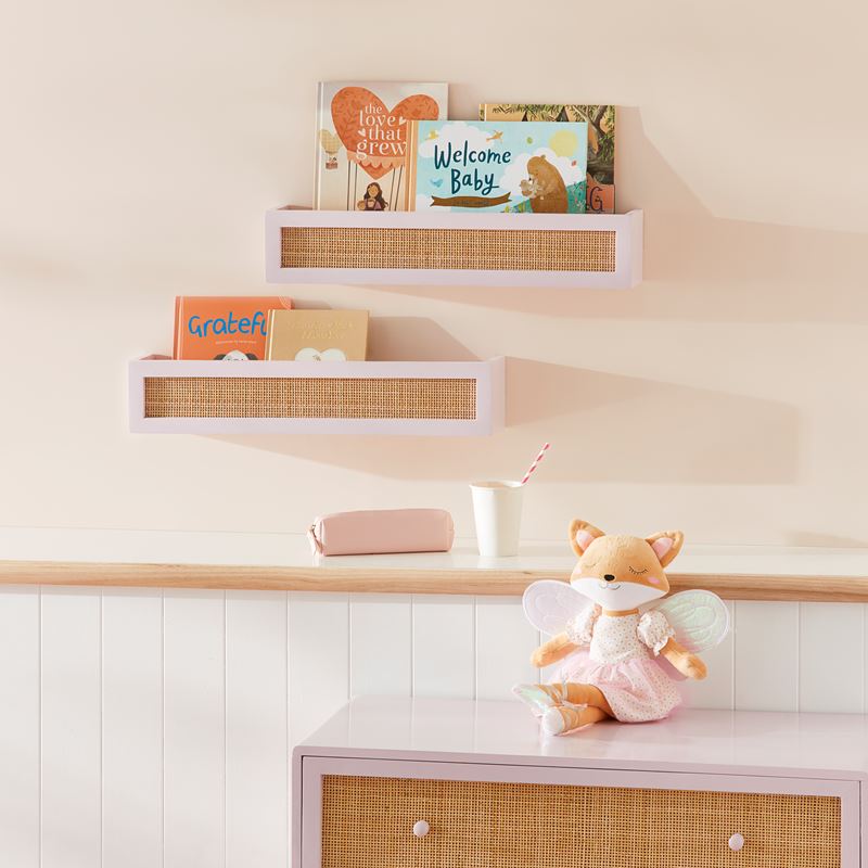 Junior Bedroom Pink Wall Bookshelf