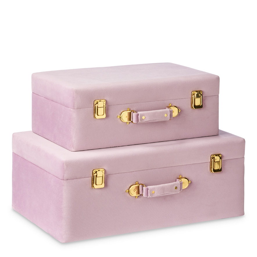 Adairs Kids Keepsake Lilac Gingham Suitcase Set of 2 Adairs