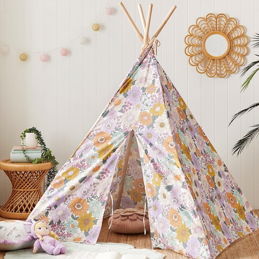 Adairs Kids Farrah Floral Teepee Kids Decor Adairs
