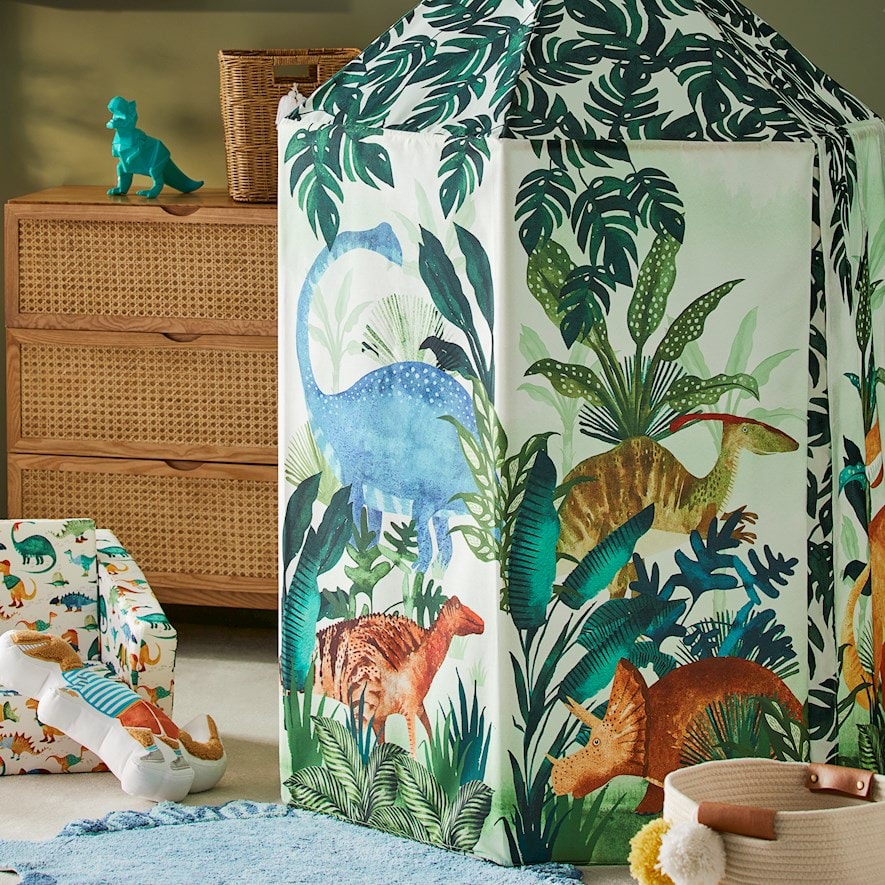 Adairs Kids Dino Explore Green Designer Play Tent Adairs