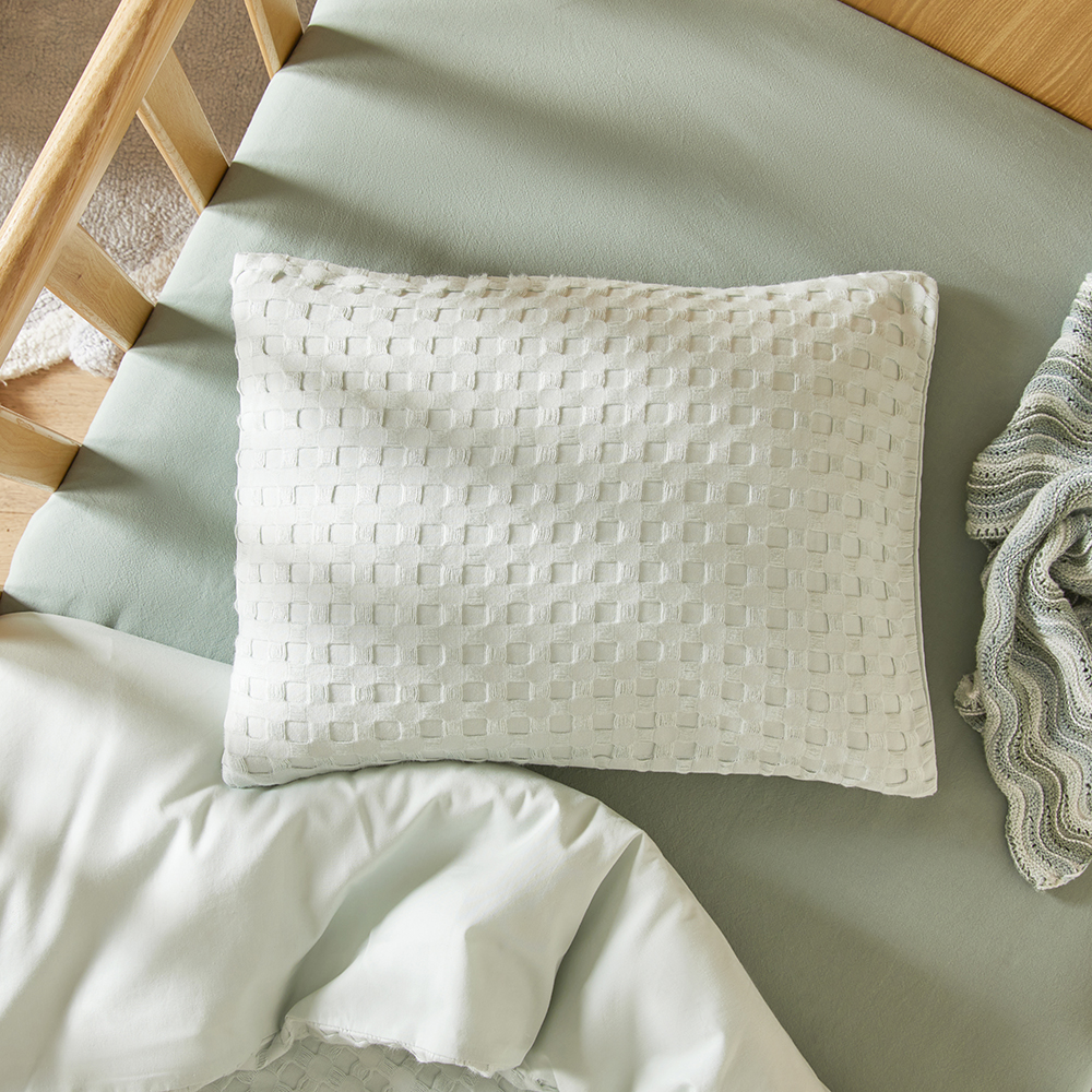 Adairs Baby Bobbi Bamboo Waffle Sky Cot Quilt Cover Adairs