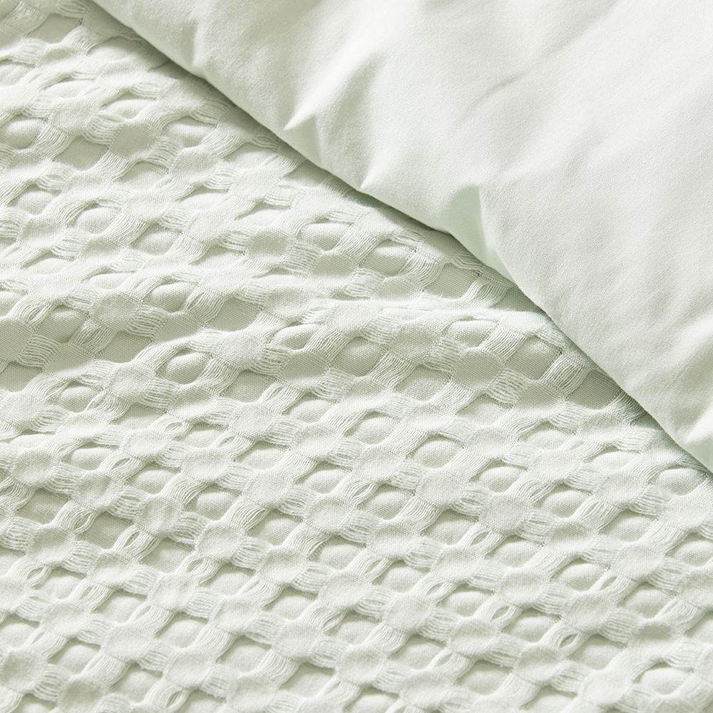 Adairs Baby Bobbi Bamboo Waffle Sky Cot Quilt Cover Adairs