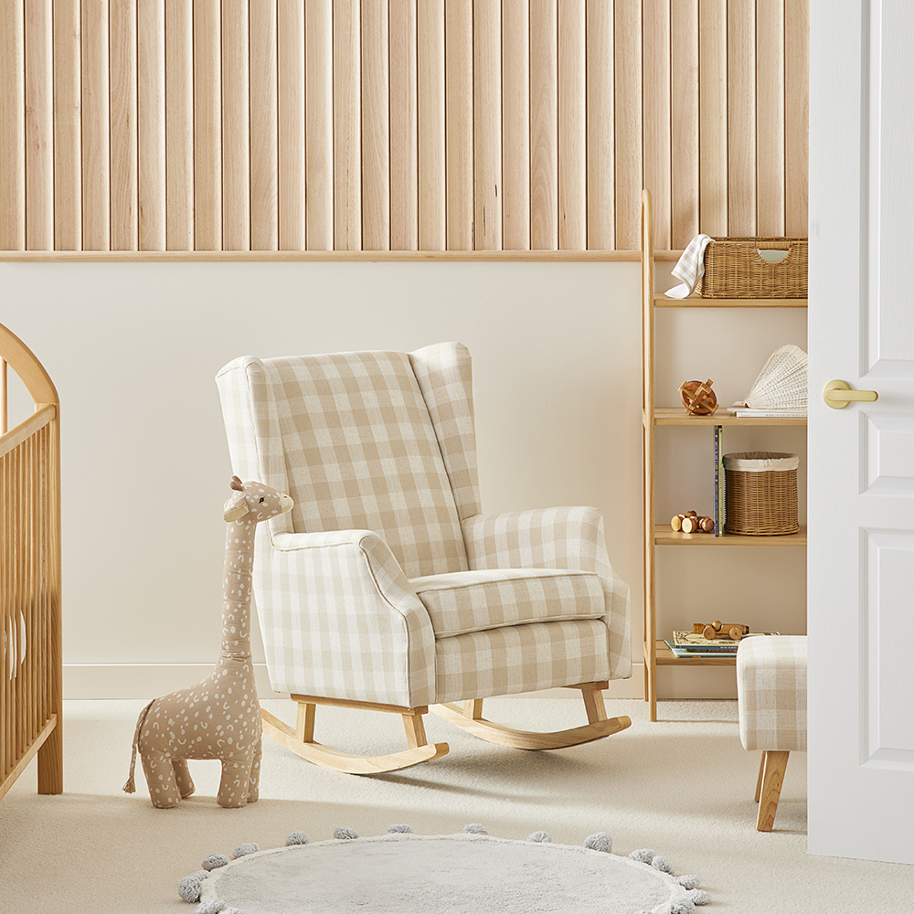 Adairs Baby - 2 in 1 Gingham Nursery Chair | Adairs