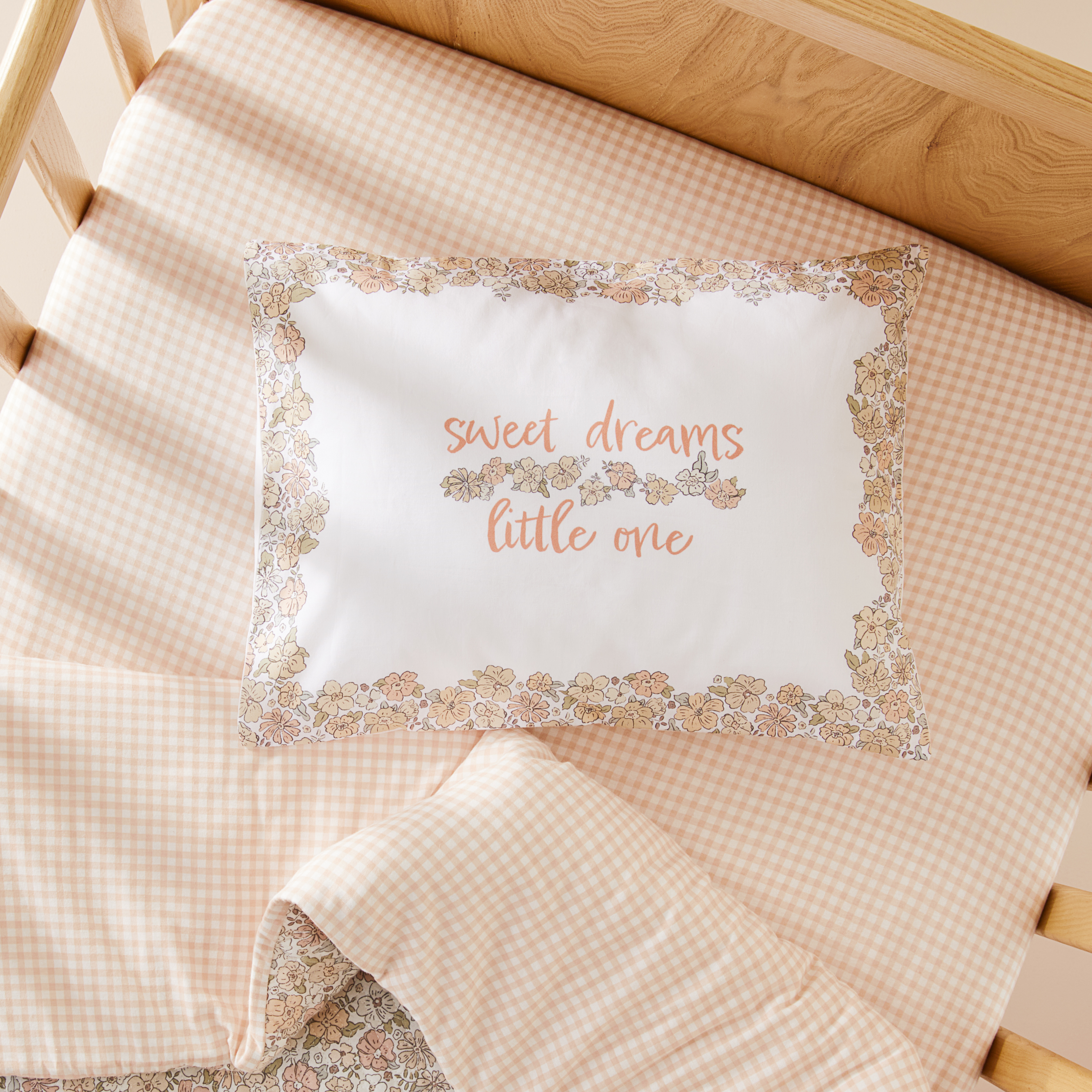 Adairs Baby Decorative Sweet Dreams Little One Cot Text Pillowcase Adairs