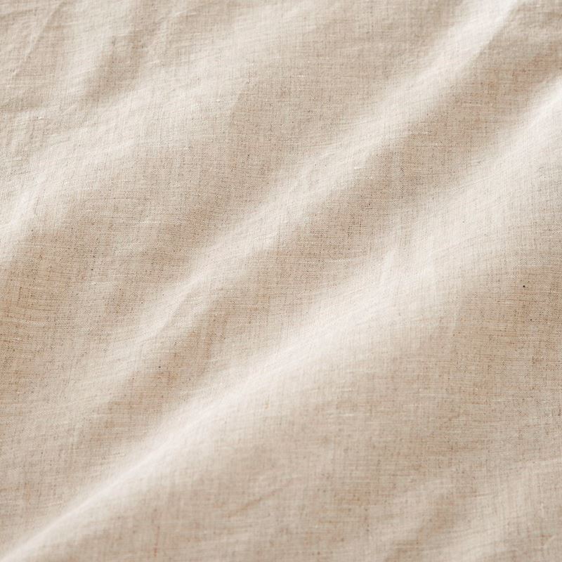 Vintage Washed Linen Check Cot Quilt Cover Set