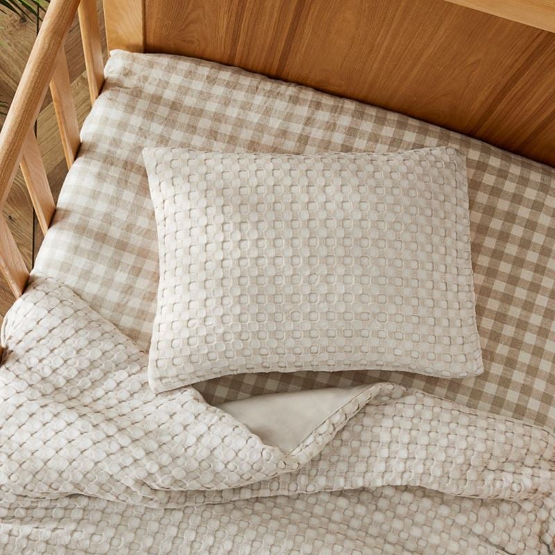 Bobbi Bamboo Waffle Oat Cot Quilt Cover