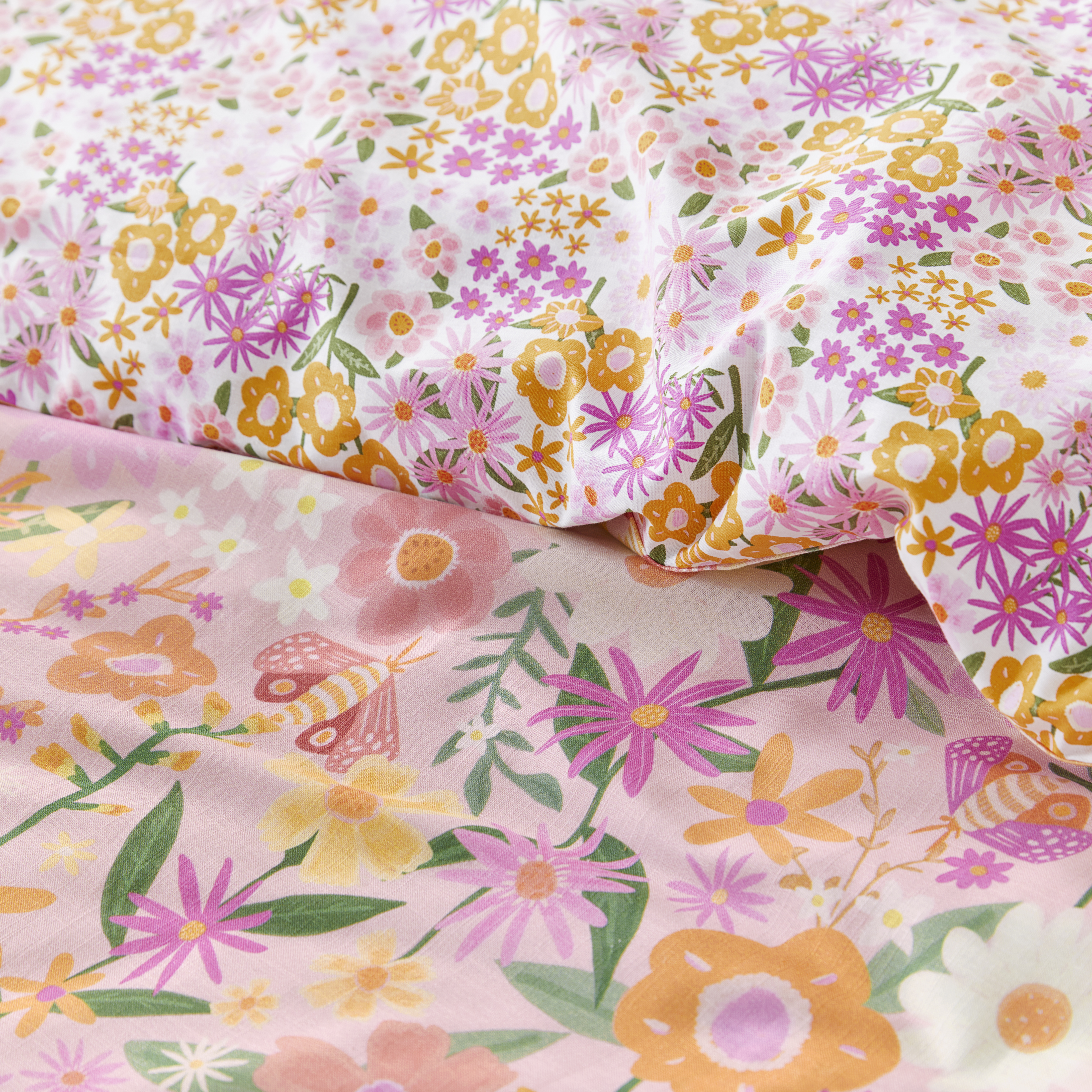 Adairs Kids Spring Garden Multi Cot Quilt Cover Set Adairs