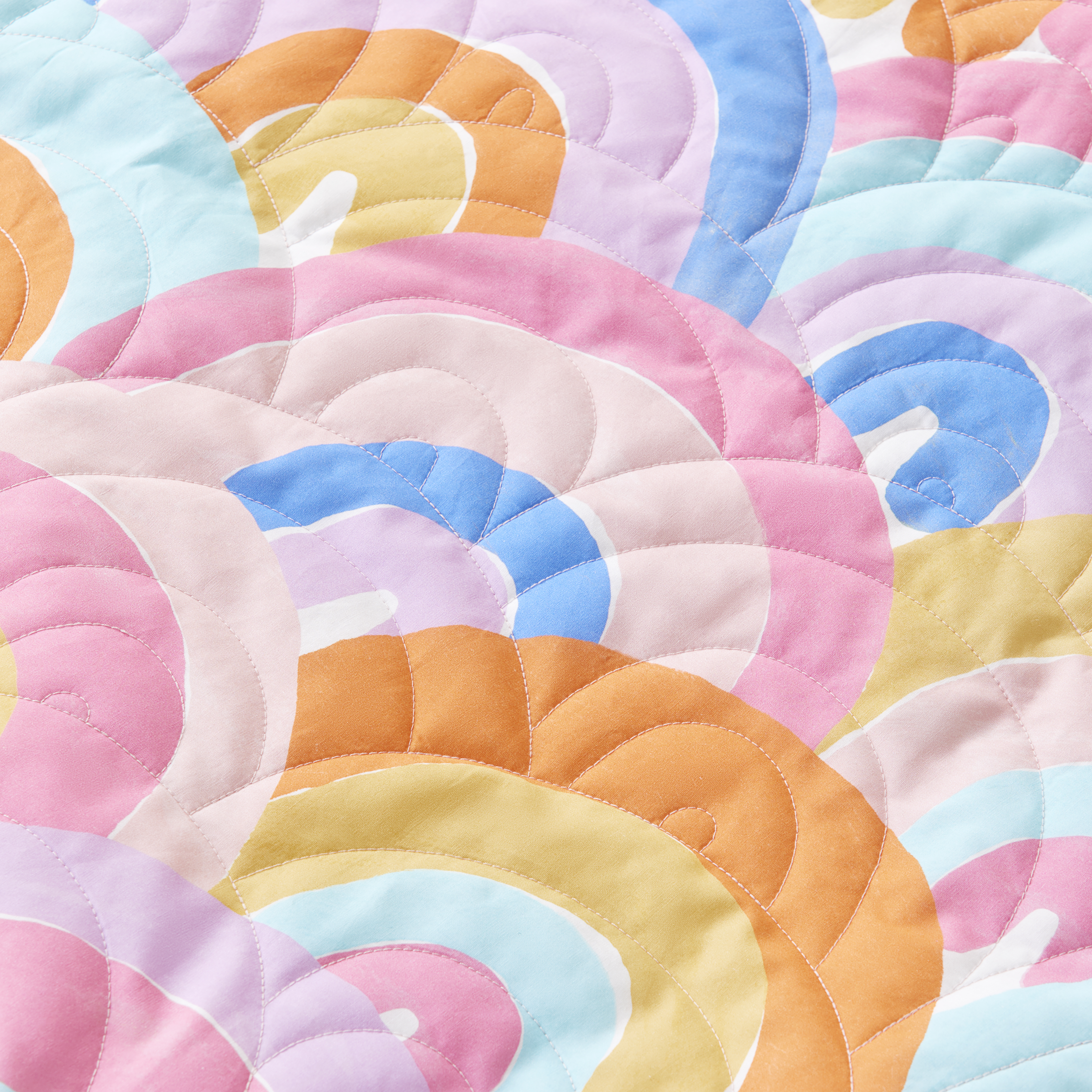 Adairs Kids Rainbow Burst Multi Quilted Cot Quilt Cover Set Adairs