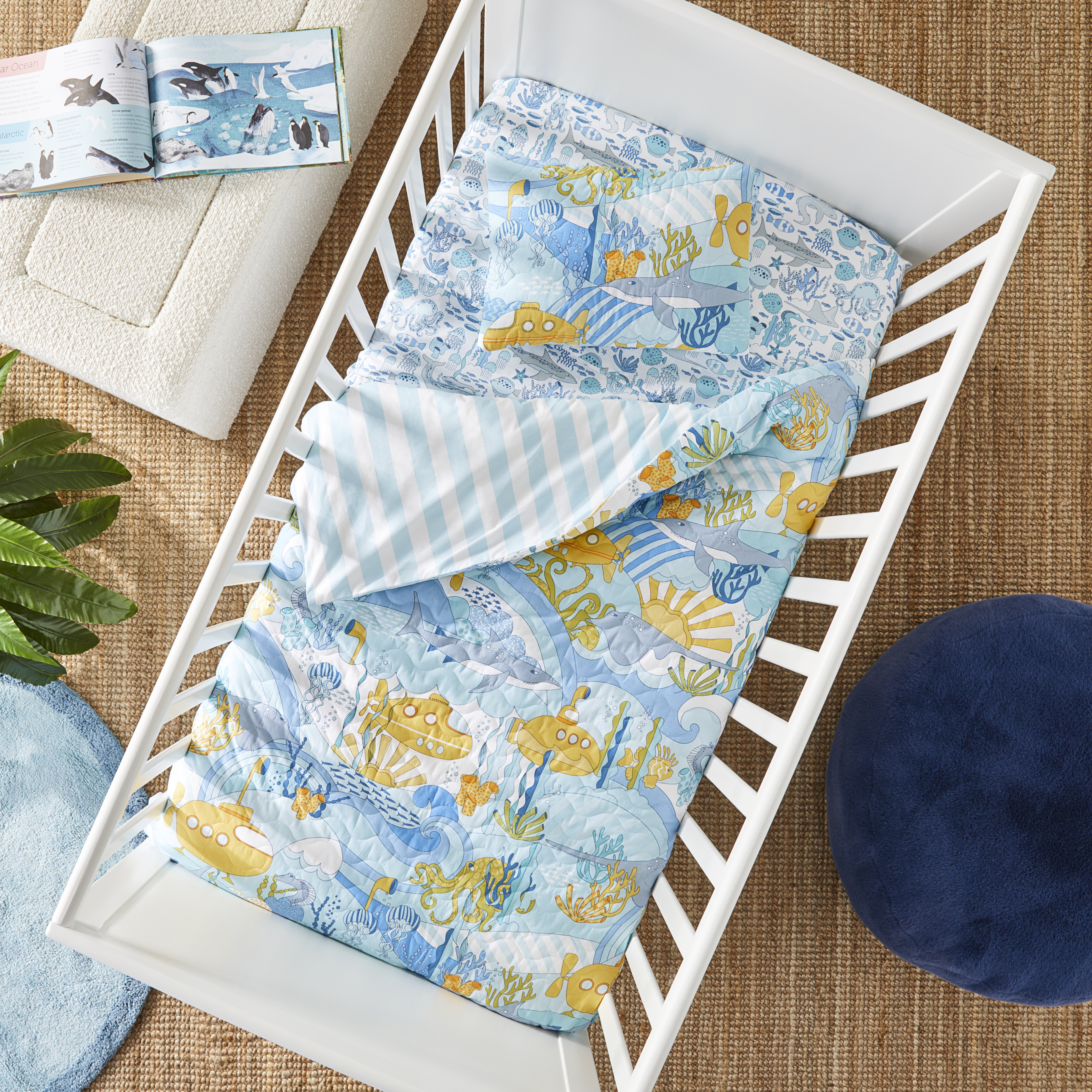 Adairs Kids Underwater World Cot Quilt Cover Set Adairs