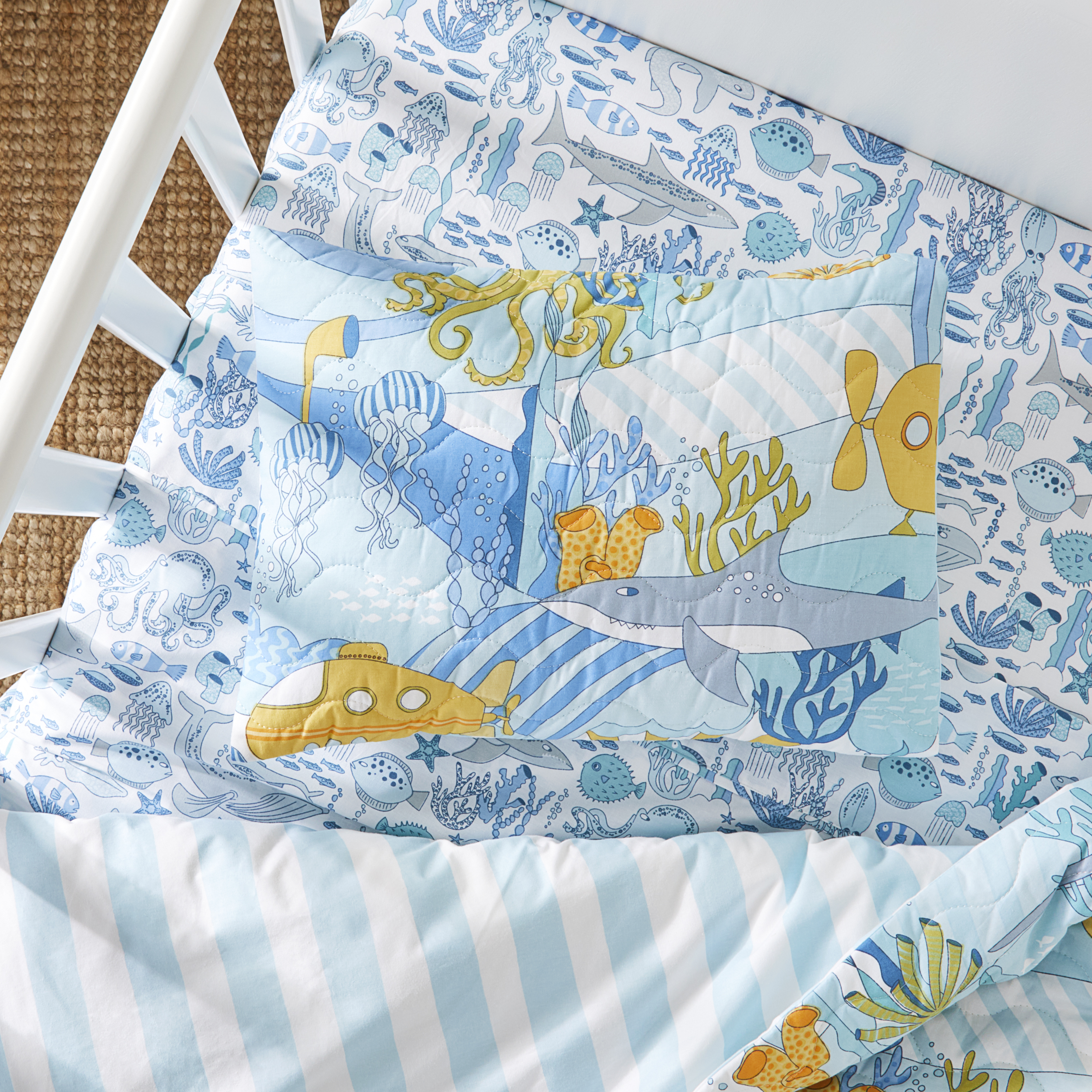 Adairs Kids Underwater World Cot Quilt Cover Set Adairs