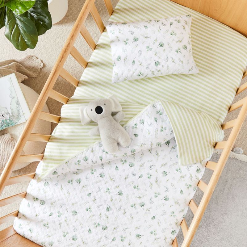 Adairs Baby Jersey Olive Leaf Quilted Cot Quilt Cover Set Adairs adairs-baby-jersey-olive-leaf-quilted-cot-quilt-cover-set-adairs