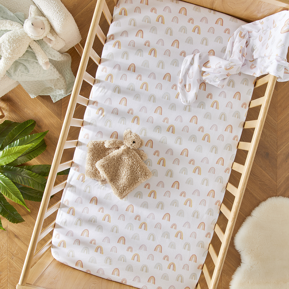 Adairs Baby Rainbow Earth Jersey Sheets 2pk Adairs