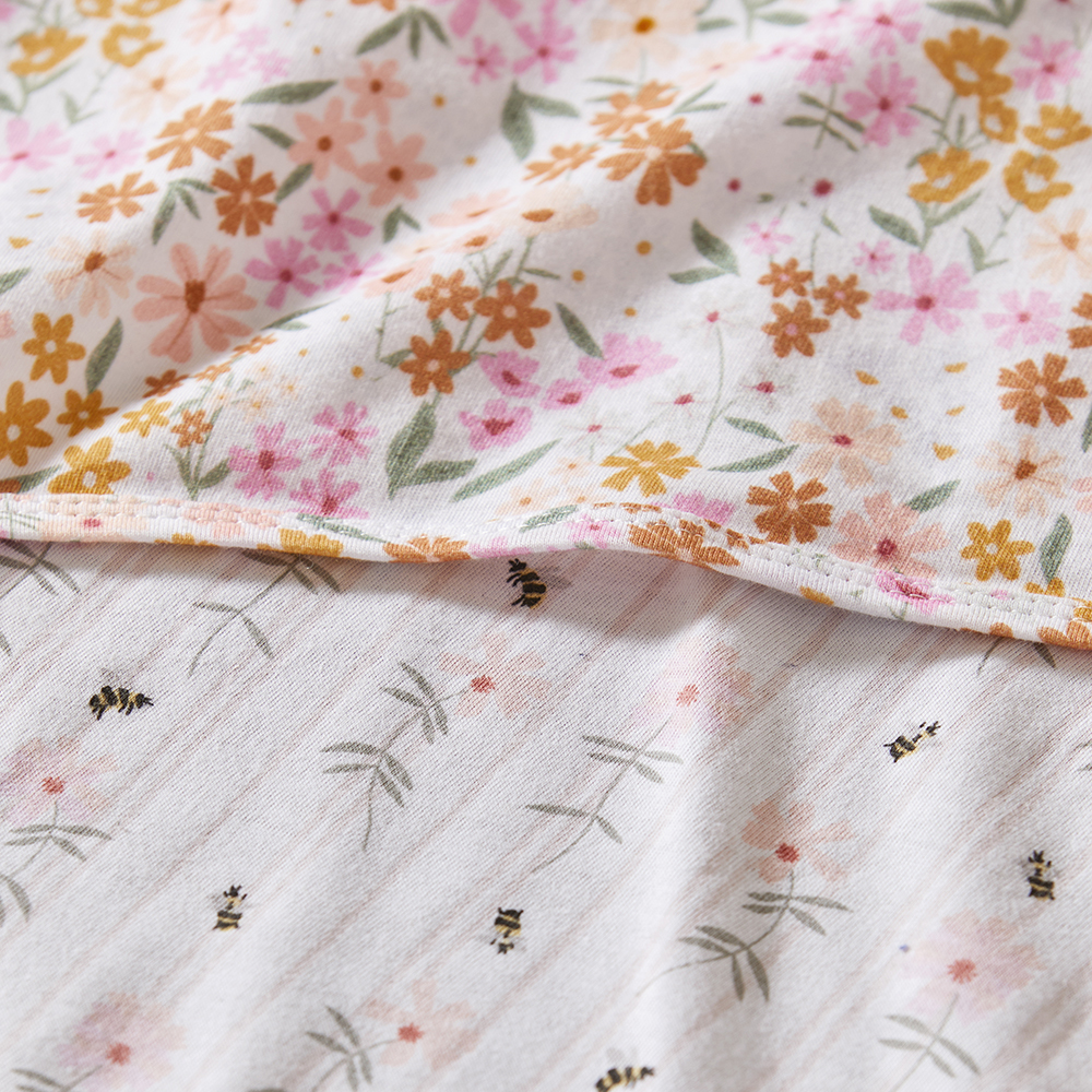 Adairs Baby Blossom Meadow Jersey Swaddles 2pk Adairs