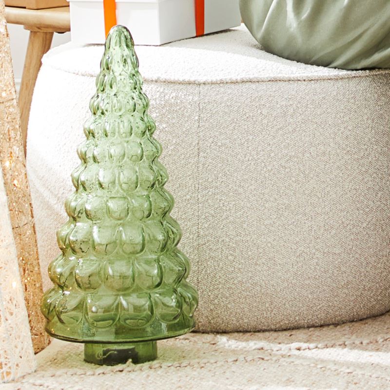 Glass Decorative Large Green Christmas Tree