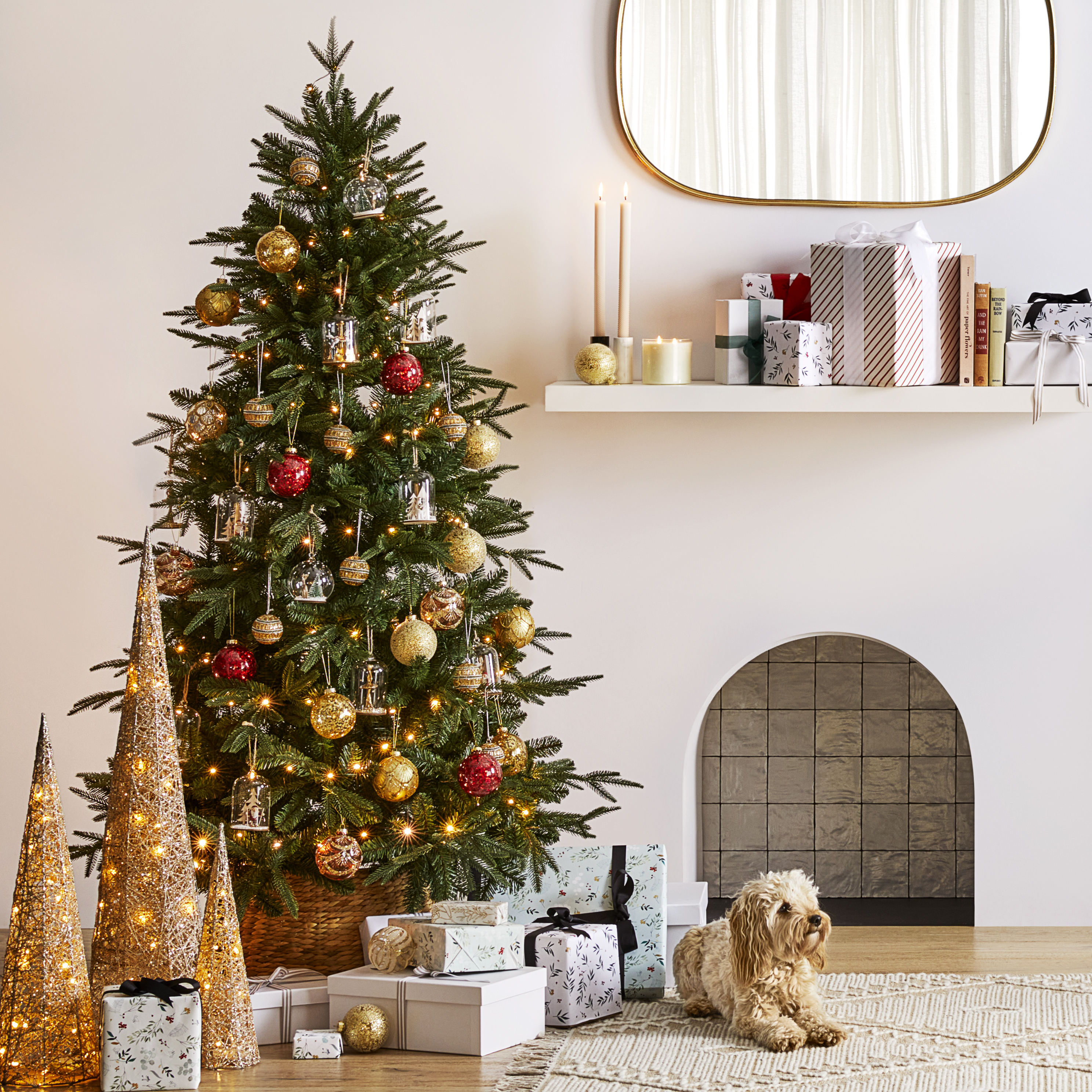 Glass Effect Gold Bauble | Christmas | Adairs