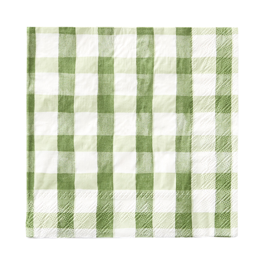 Gingham Festive Paper Napkins 20 Pack Adairs