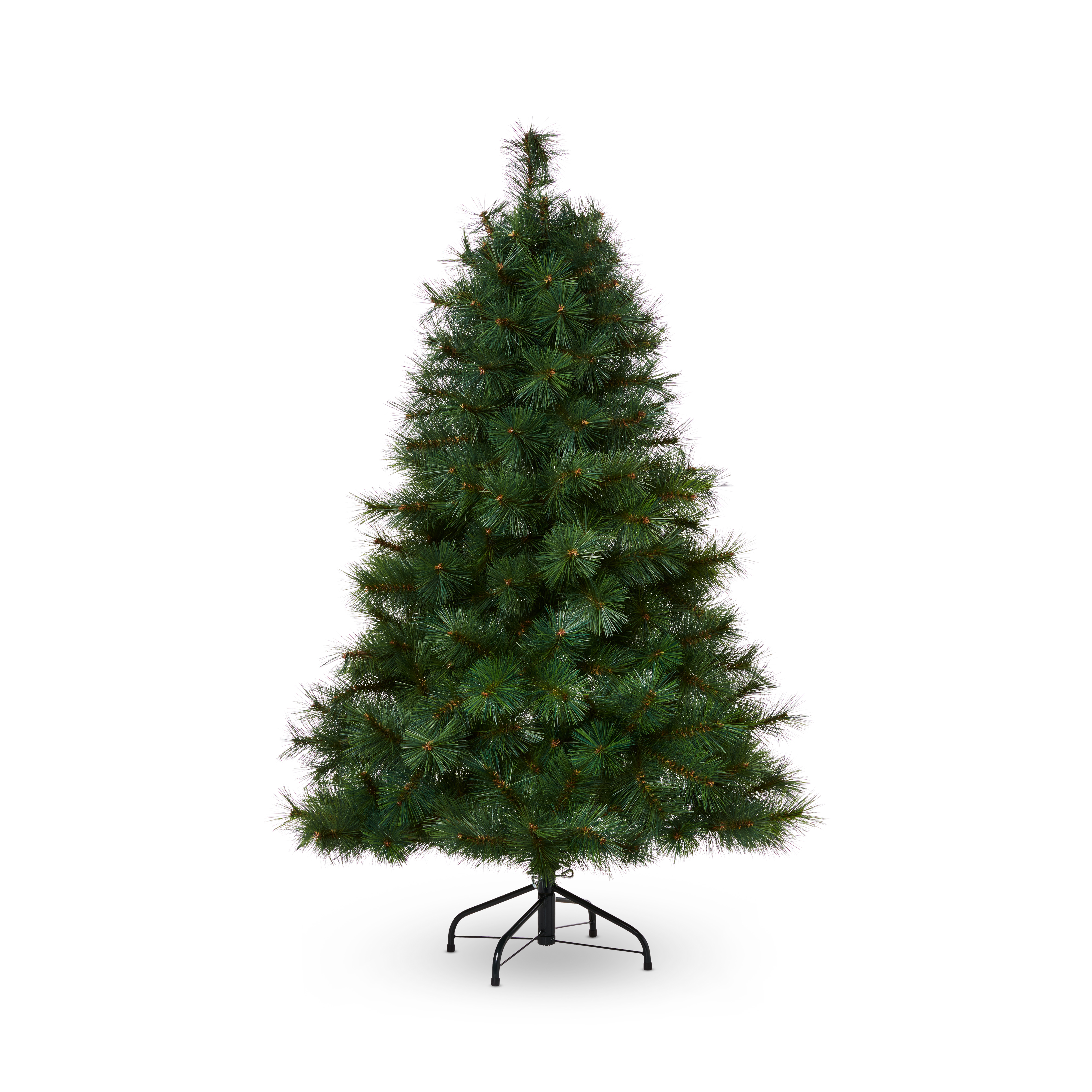 Lee Display 5ft Alpine Green Feather Tinsel Christmas Tree – 60in Table-Top Holiday Decor