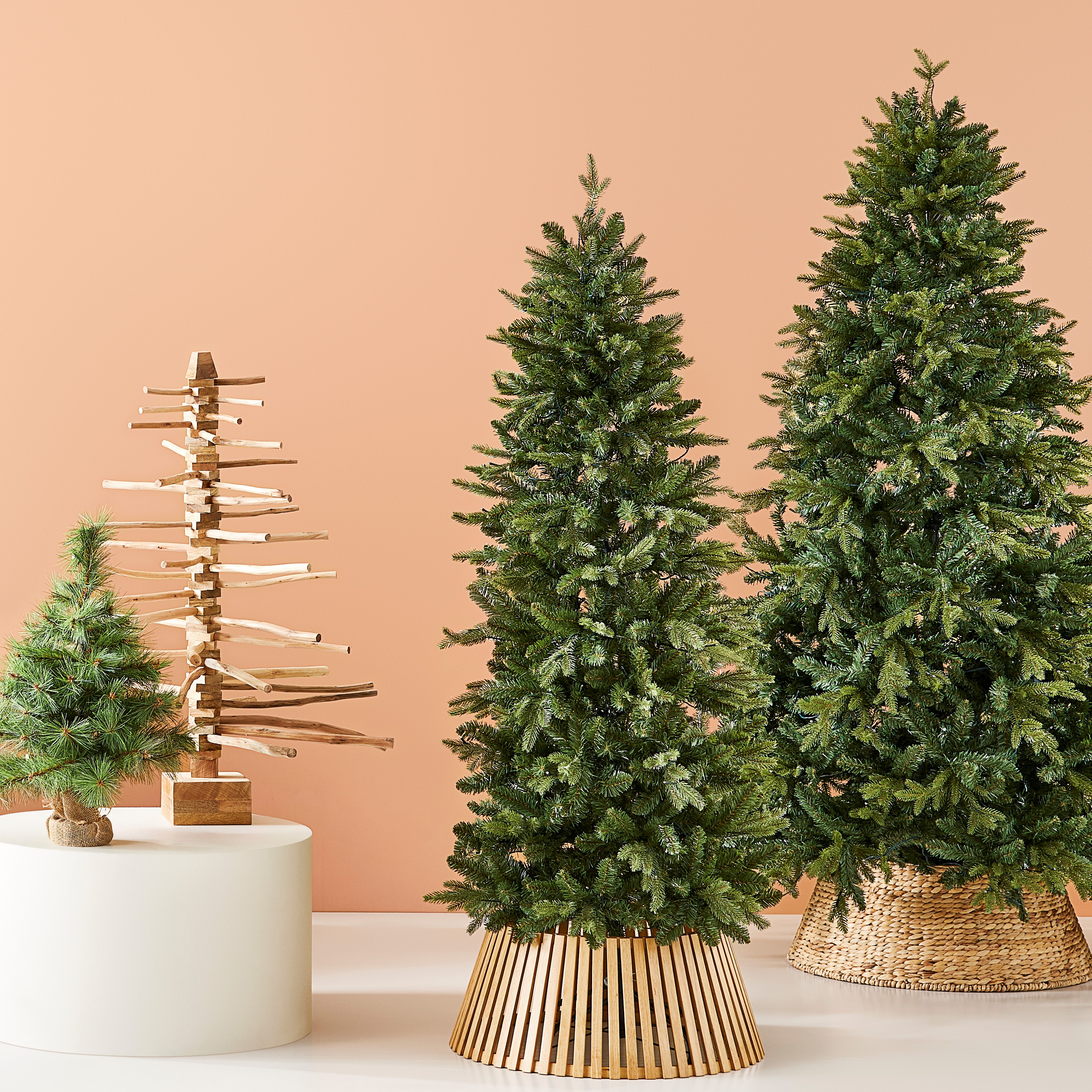 LED Green Narrow Nordic Christmas Tree 6ft Adairs