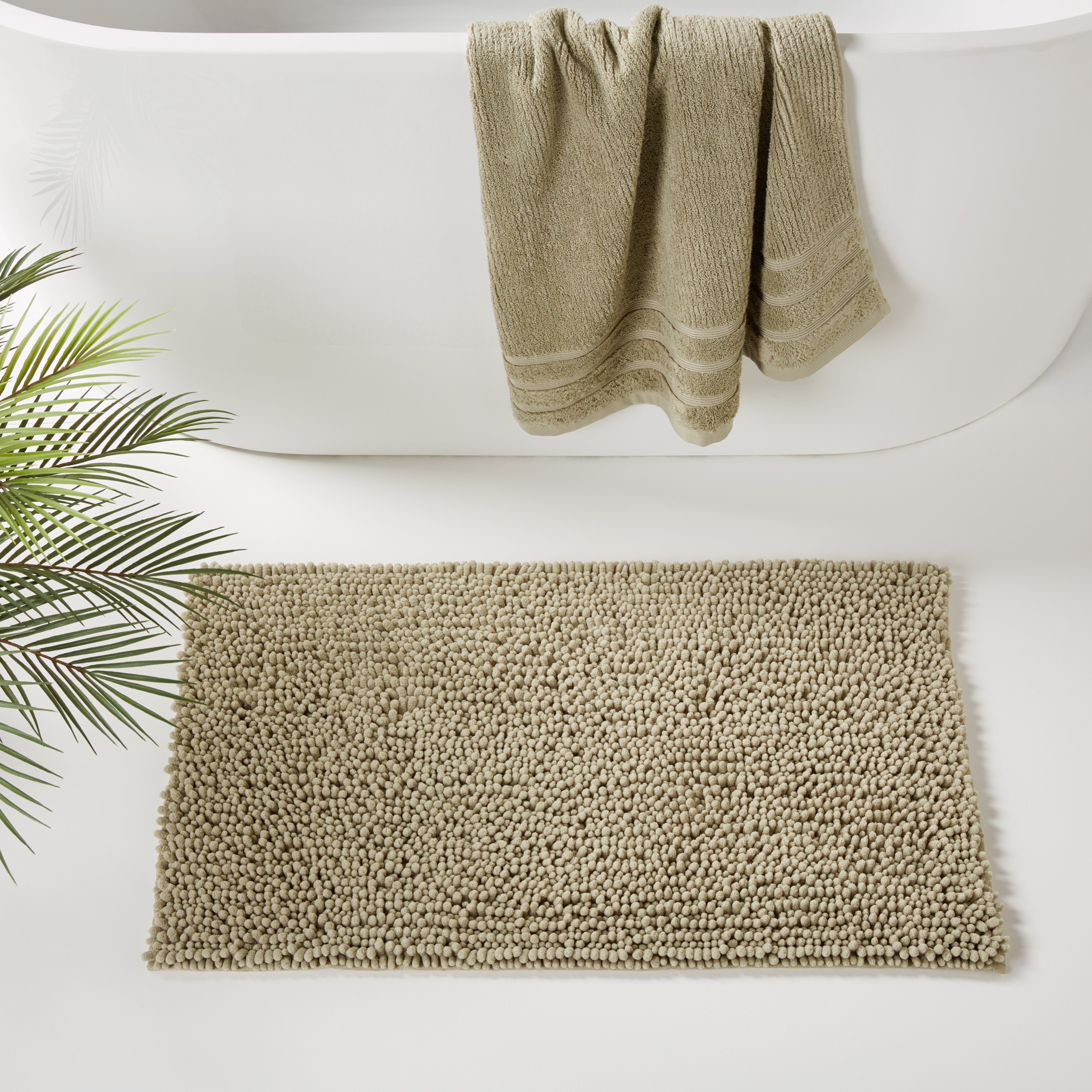Microplush Green Tea Bobble Bath Mat Adairs