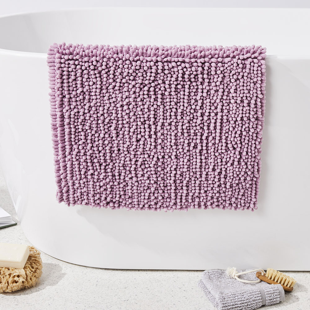 Microplush Violet Bobble Bath Mat Adairs