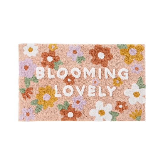 Blooming Lovely Nude Pink Multi Bath Mat
