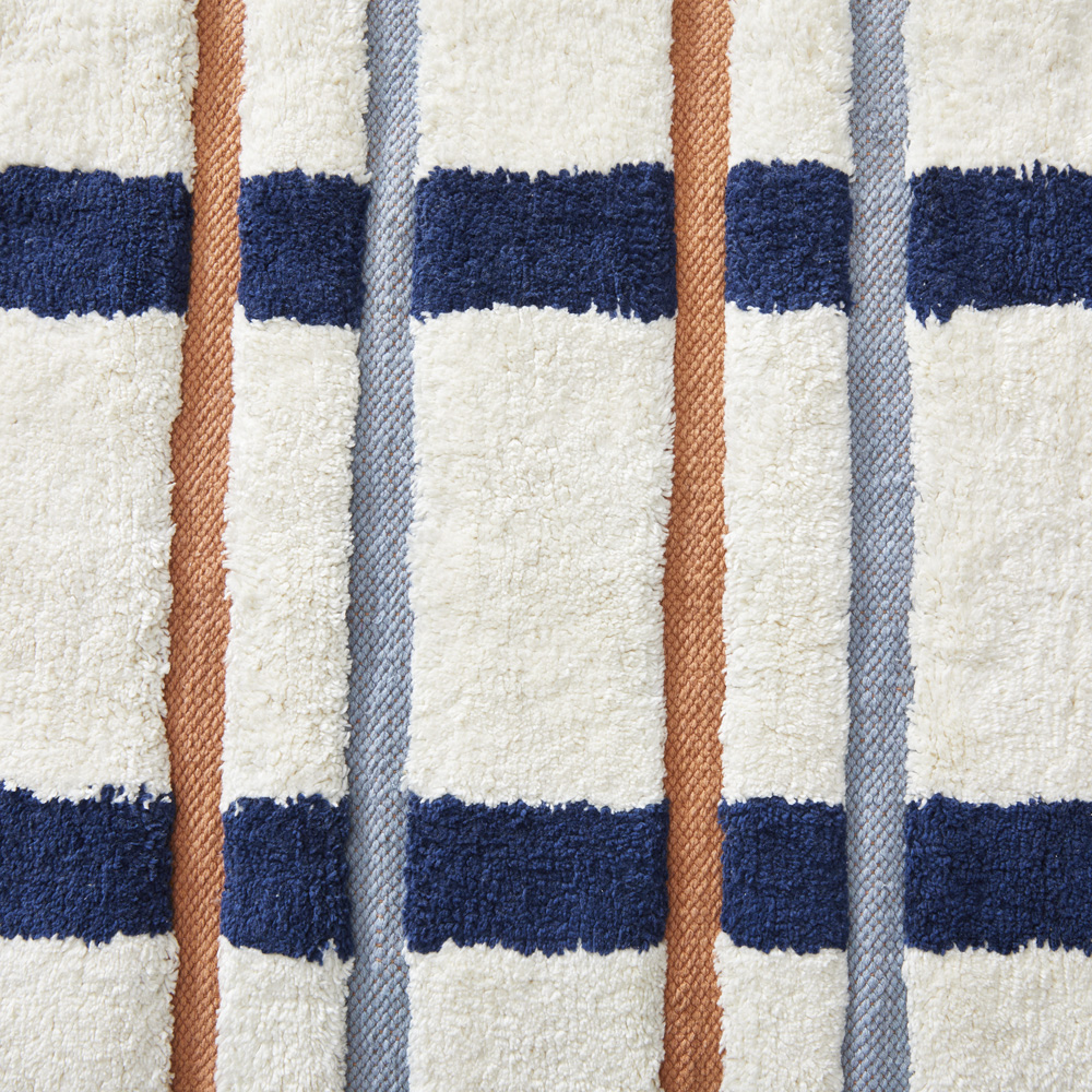Carter French Blue and Earth Bath Runner | Adairs