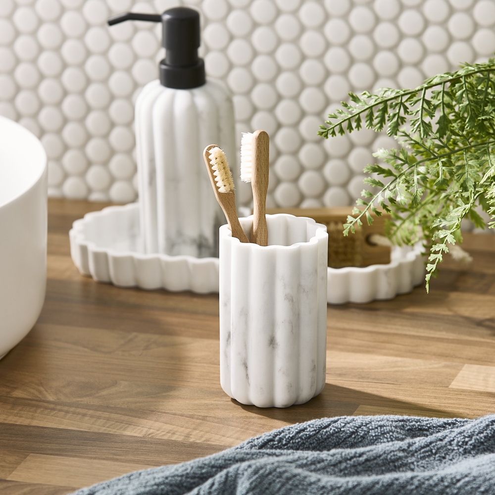 Delphine Marble Bathroom Accessories | Adairs