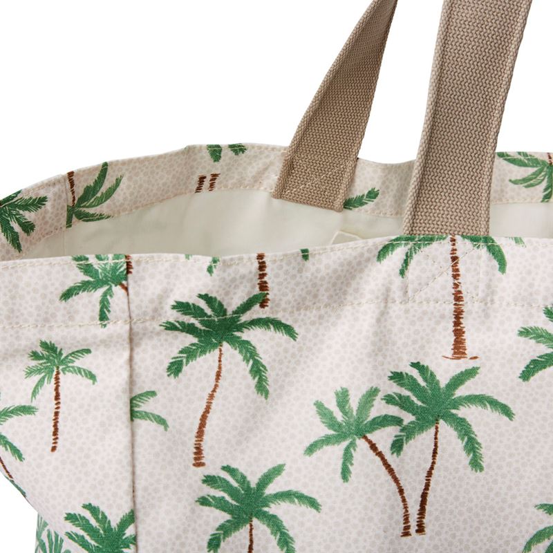 Palm Beach Green Canvas Beach Bag