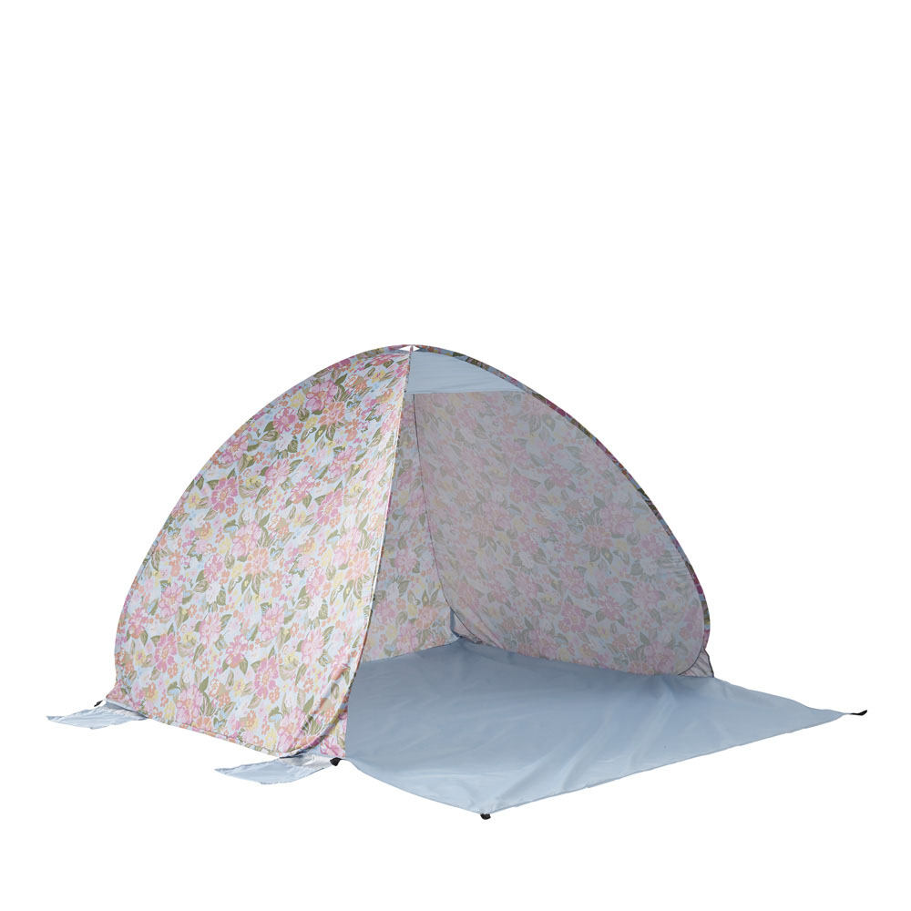 Byron Floral Blue Beach Pop Up Tent | Adairs