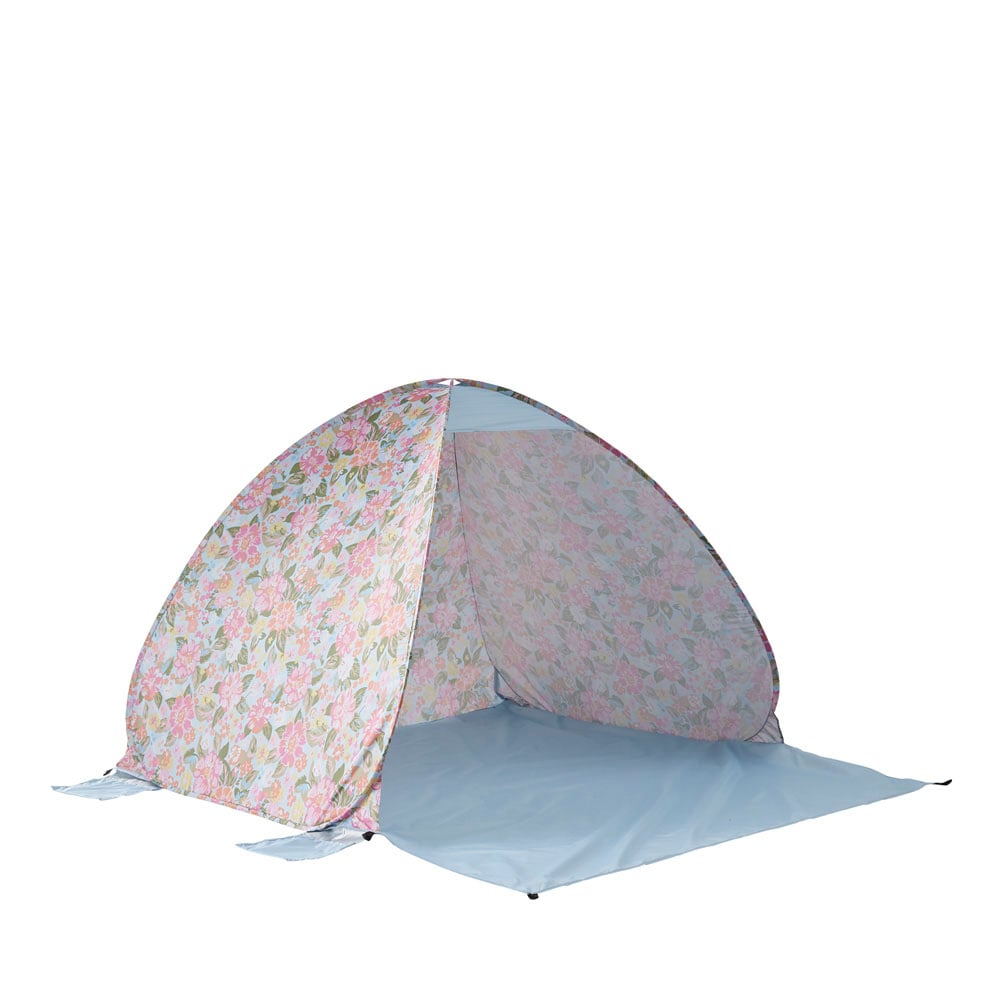 Byron Floral Blue Beach Pop Up Tent | Adairs