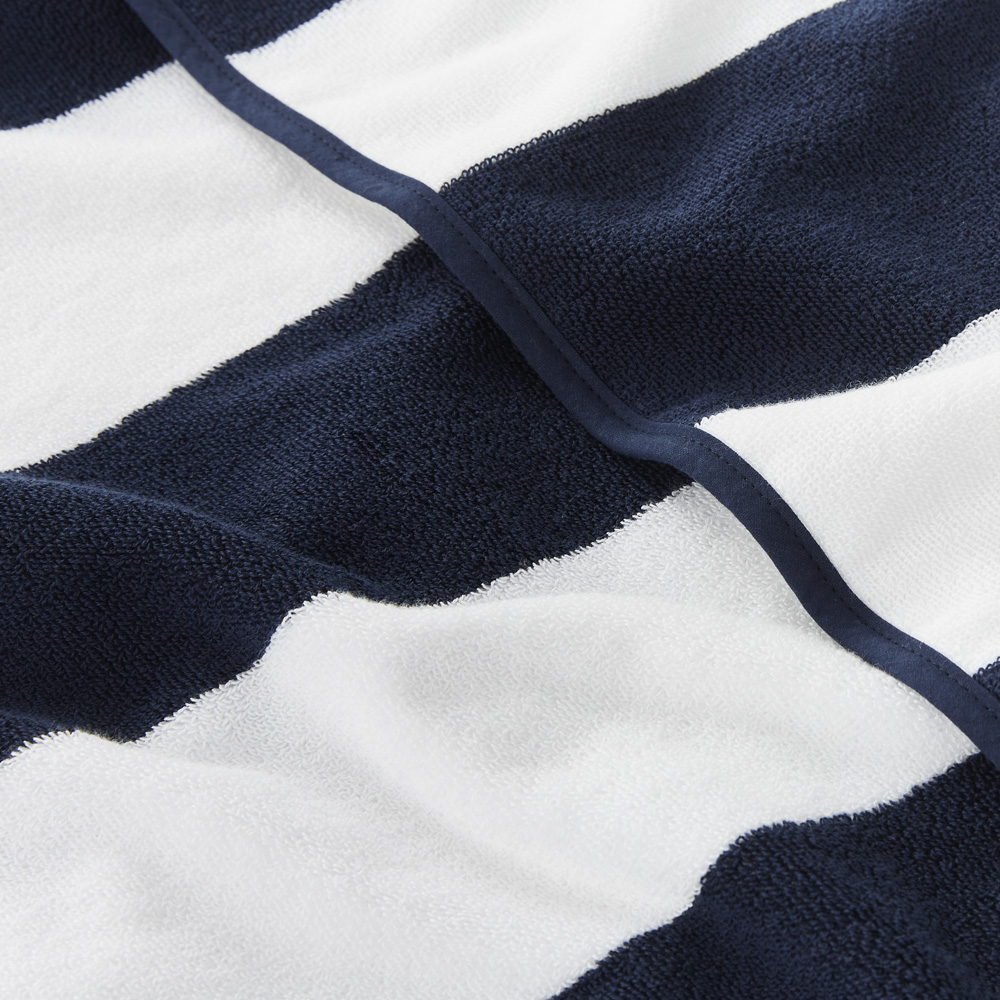 Navy & White Beach Lounger Towel Adairs