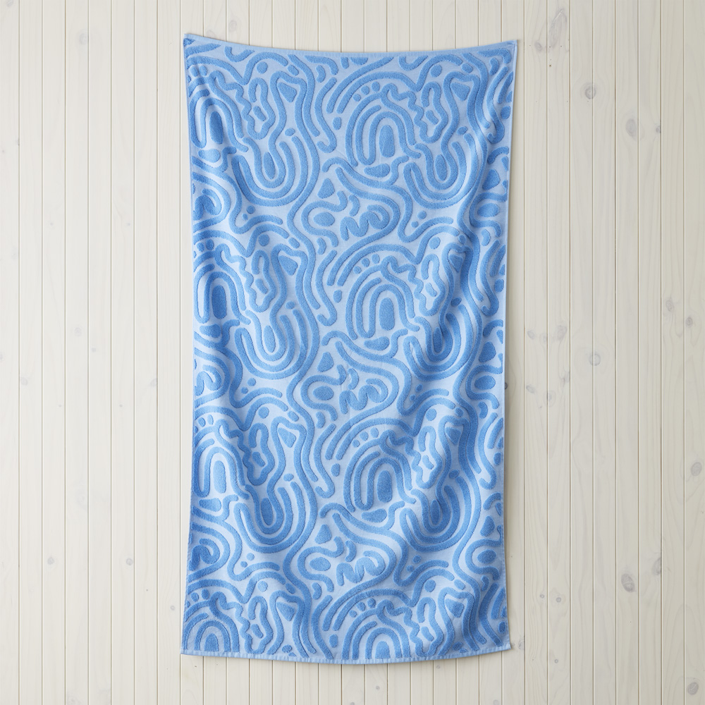 Samoa Blue Quick Dry Beach Towel Adairs