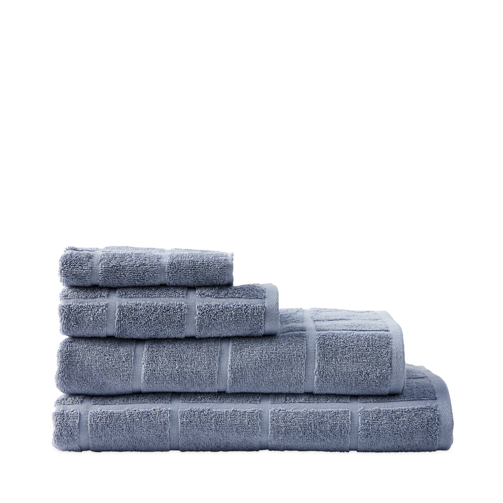 Nelson Check French Blue Towel Range Adairs