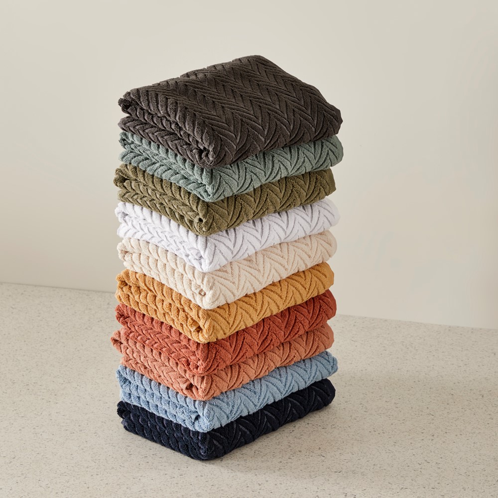 Mimosa White Textured Towel Range Adairs