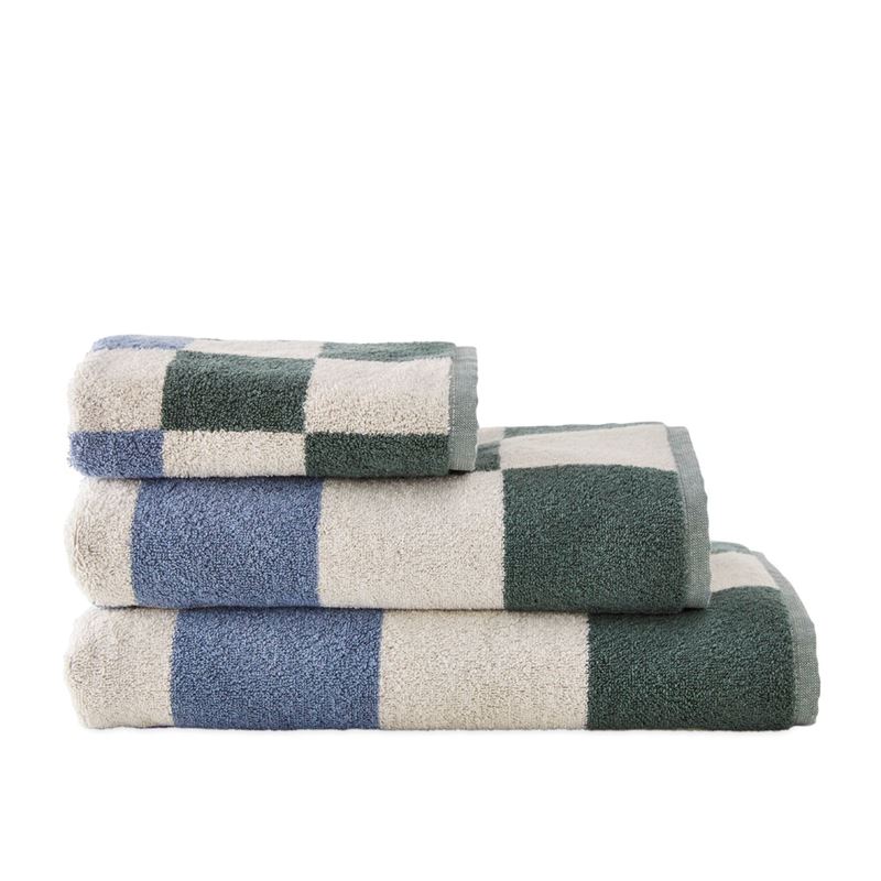 Taylor French Blue Multi Check Towel Range