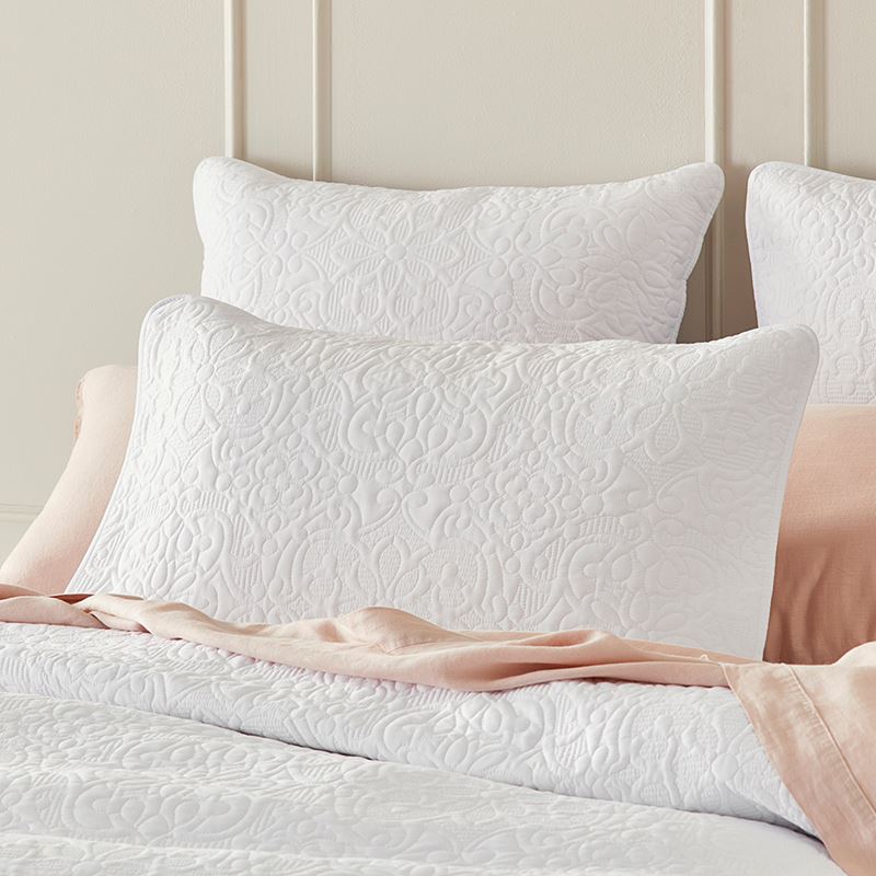 Chloe White Quilted Coverlet Separates