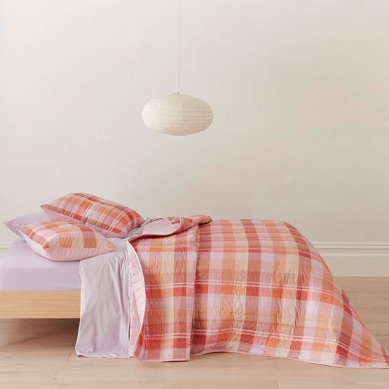 Sunset Check Quilted Coverlet Separates