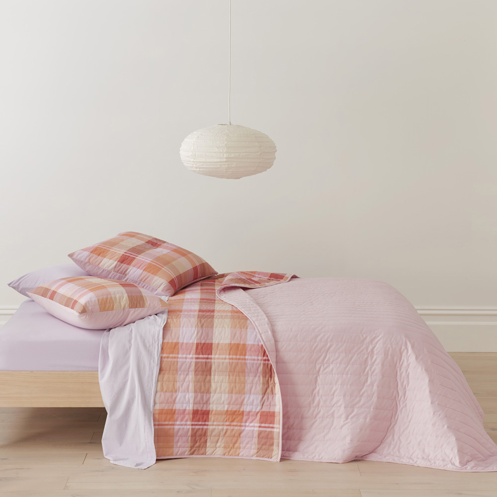 Sunset Check Quilted Coverlet Separates Adairs