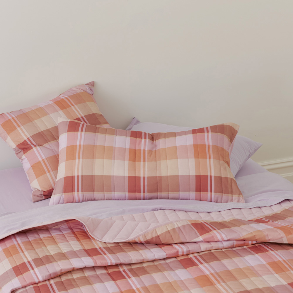 Sunset Check Quilted Coverlet Separates Adairs