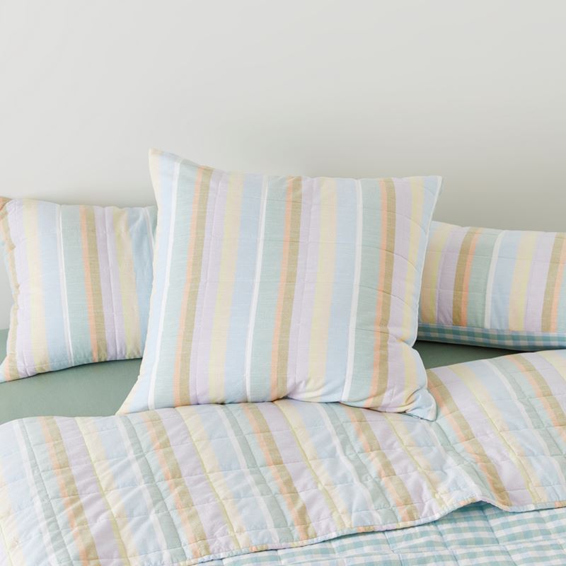Sorbet Stripe Quilted Pillowcases