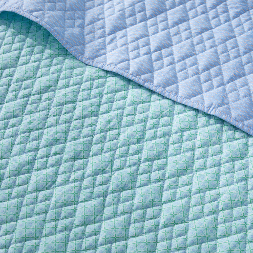 Panama Green Quilted Coverlet Separates Adairs