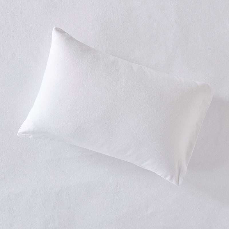 Flannelette White Plain Dye Pillowcase
