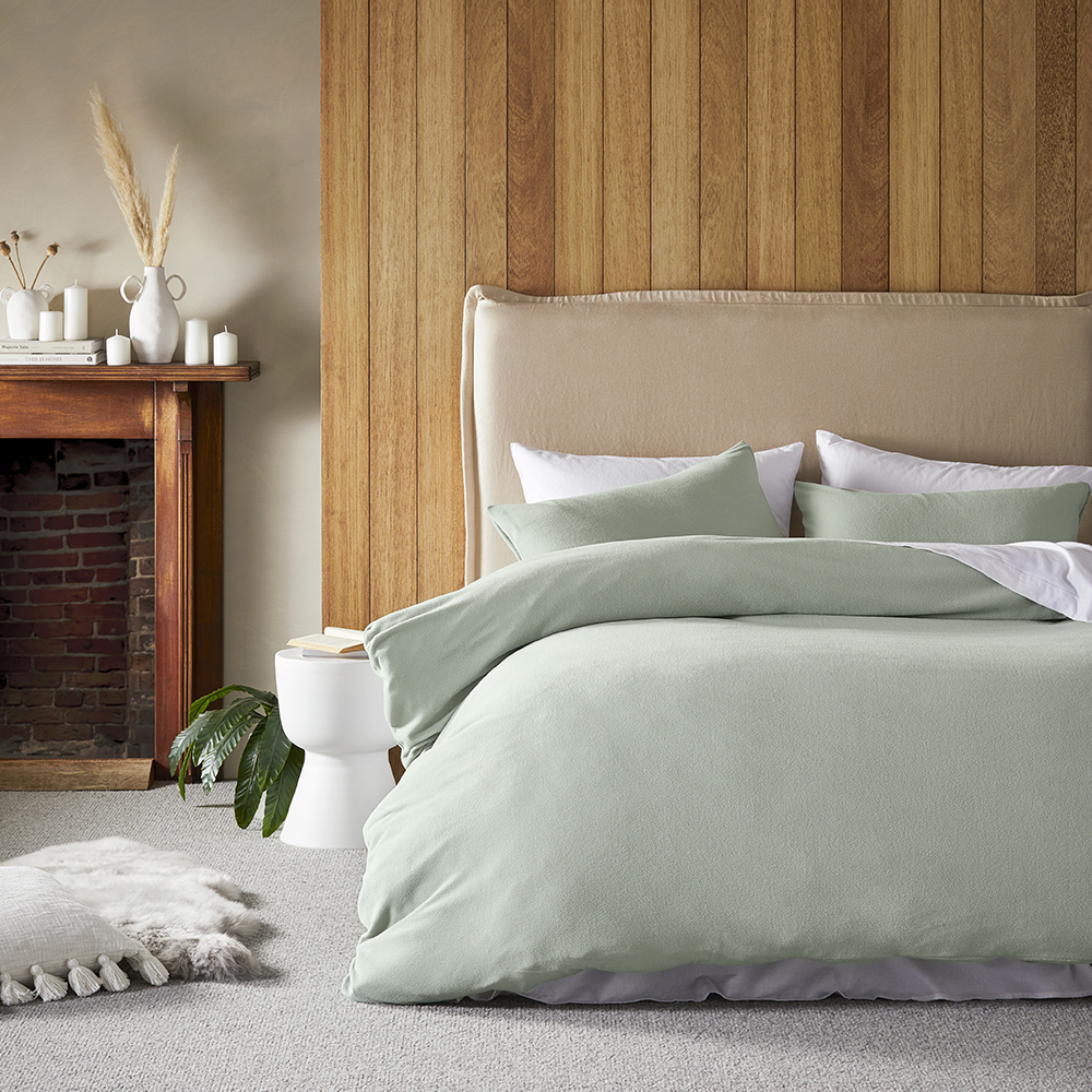 Cloud Sage Quilt Cover Set Adairs