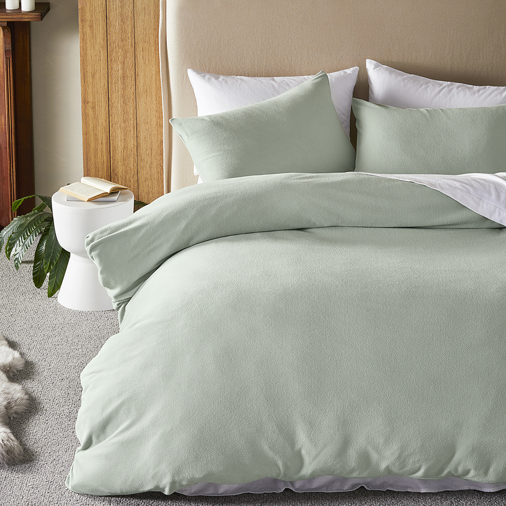 Cloud Sage Quilt Cover Set Adairs