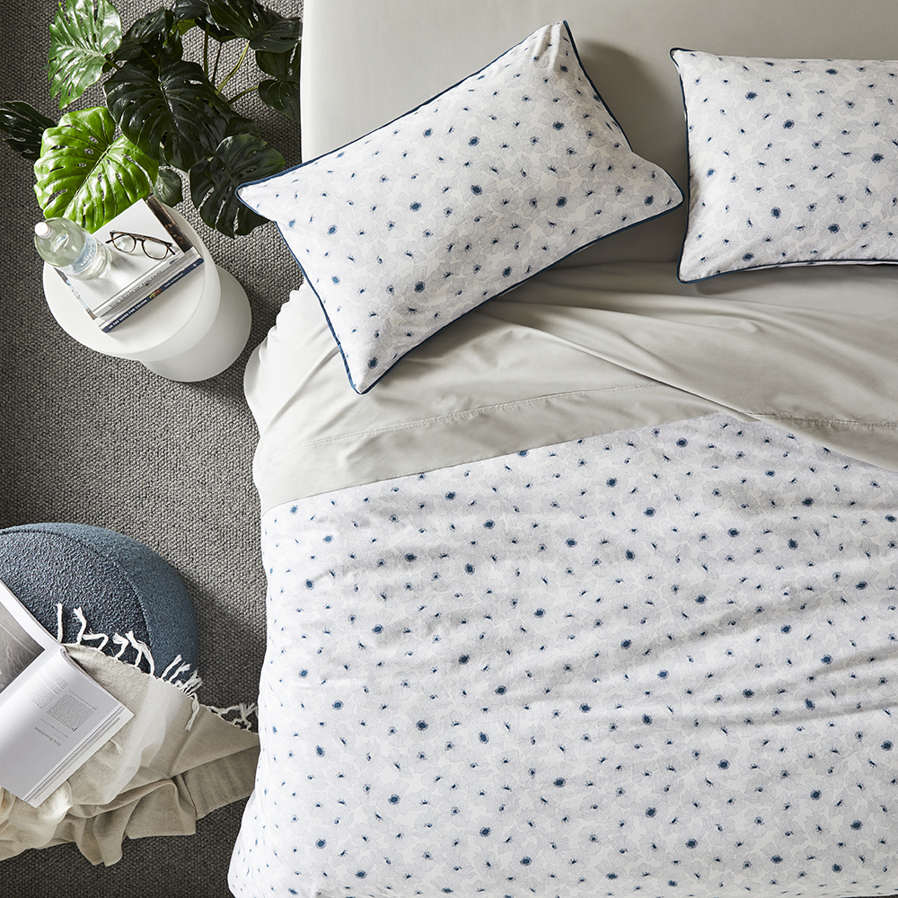 Blossom Blue Quilt Cover Set Adairs