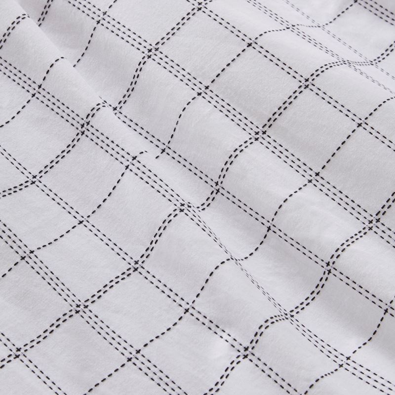 Toby Check White Quilt Cover Set